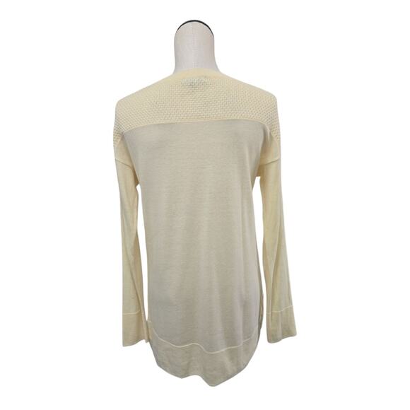 Toad & Co Merino Wool Crewneck Sweater Cream Lightweight Organic‎ Size Medium - Picture 2 of 10